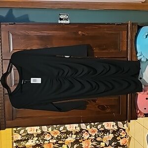 NWT torrid black ruched body con dress sz 1
